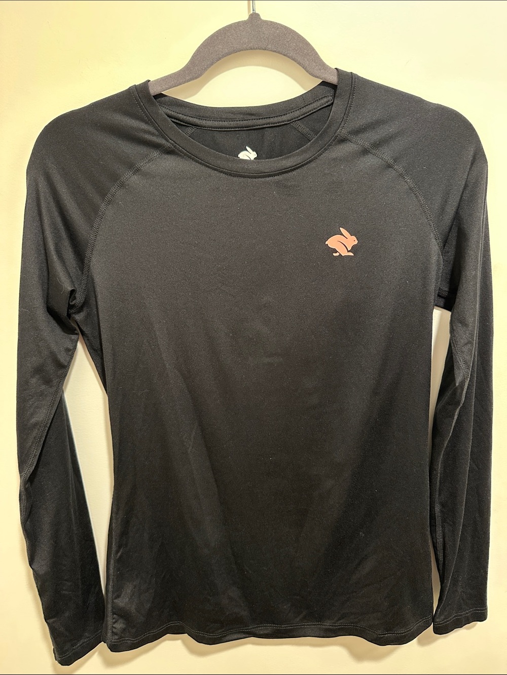 Athletic Long Sleeve Tee with Pink Logo - Women's